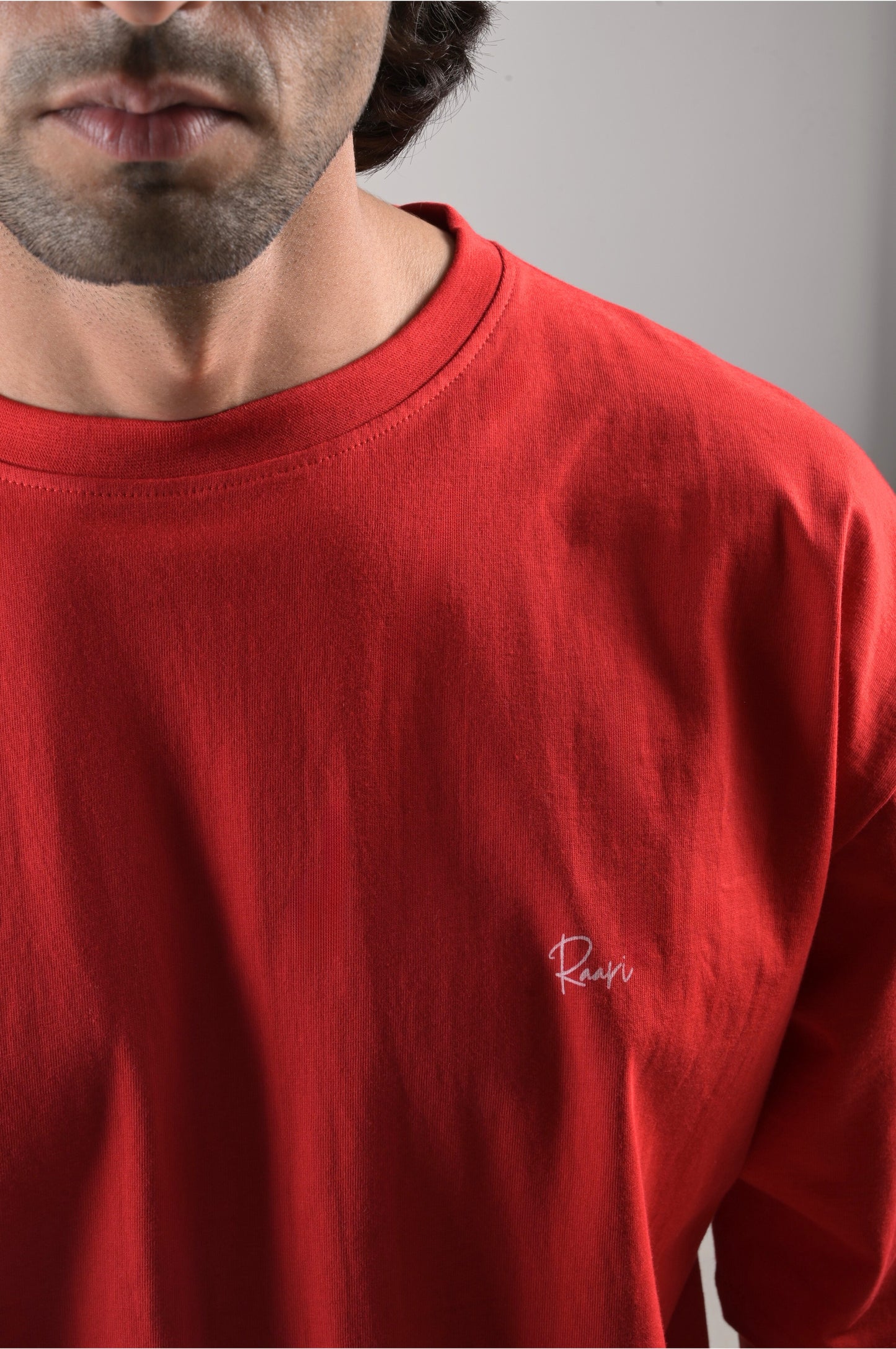 Raari Oversized Red Tee - Unisex Cotton T-Shirt