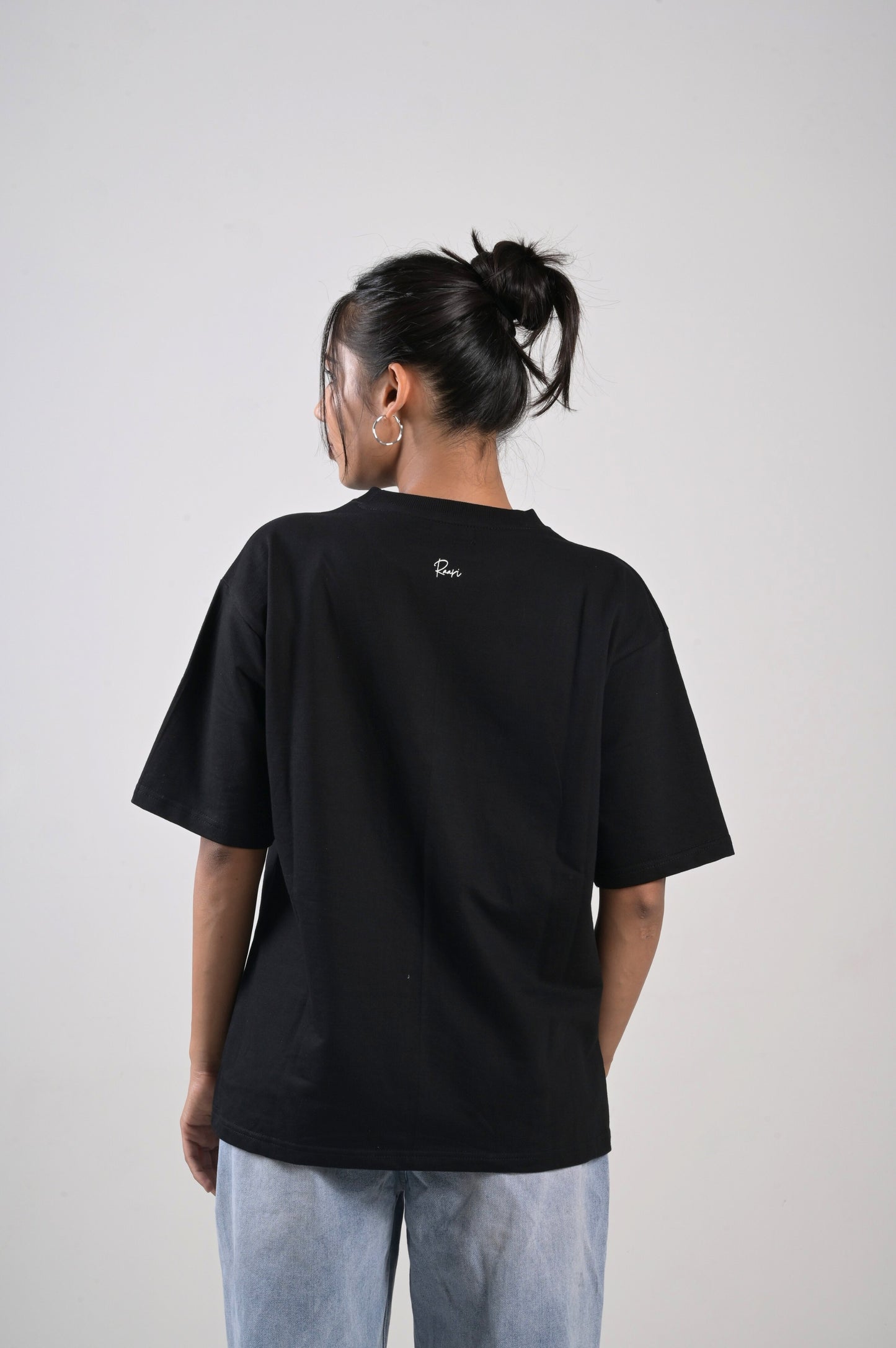 Raari Black Tee - Unisex Cotton Minimalist T-Shirt