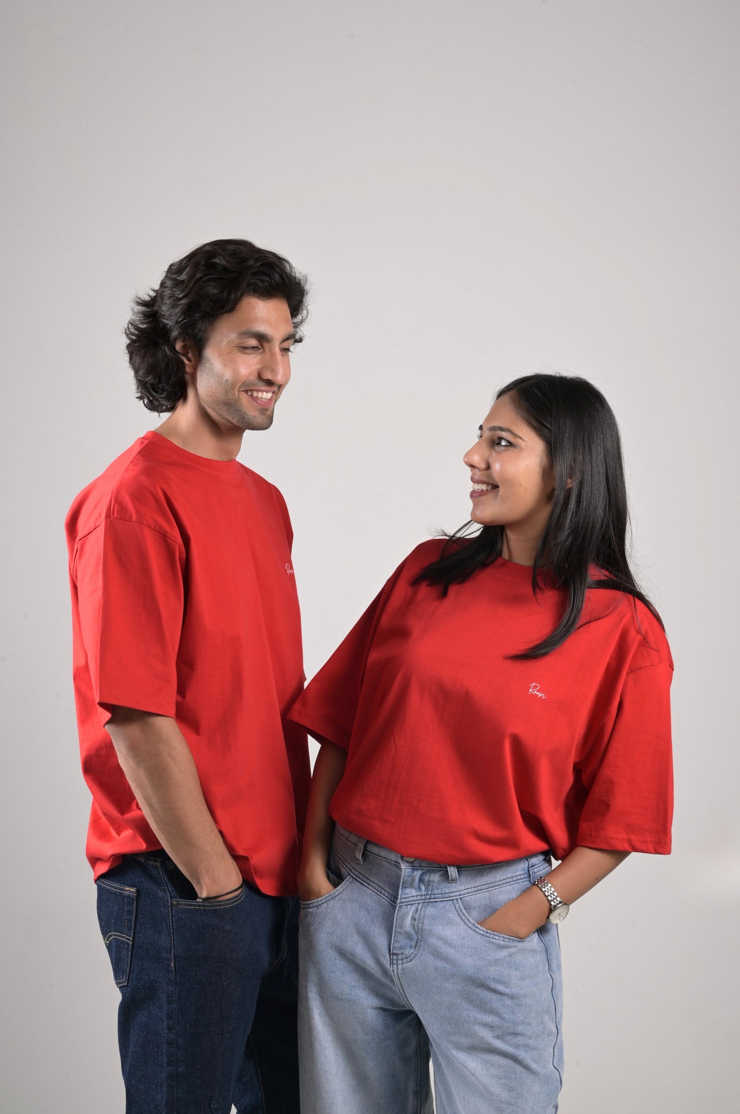 Raari Oversized Red Tee - Unisex Cotton T-Shirt