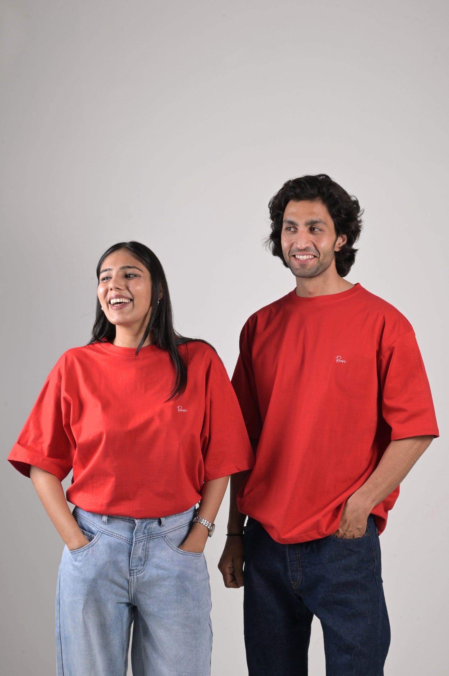 Raari Oversized Red Tee - Unisex Cotton T-Shirt