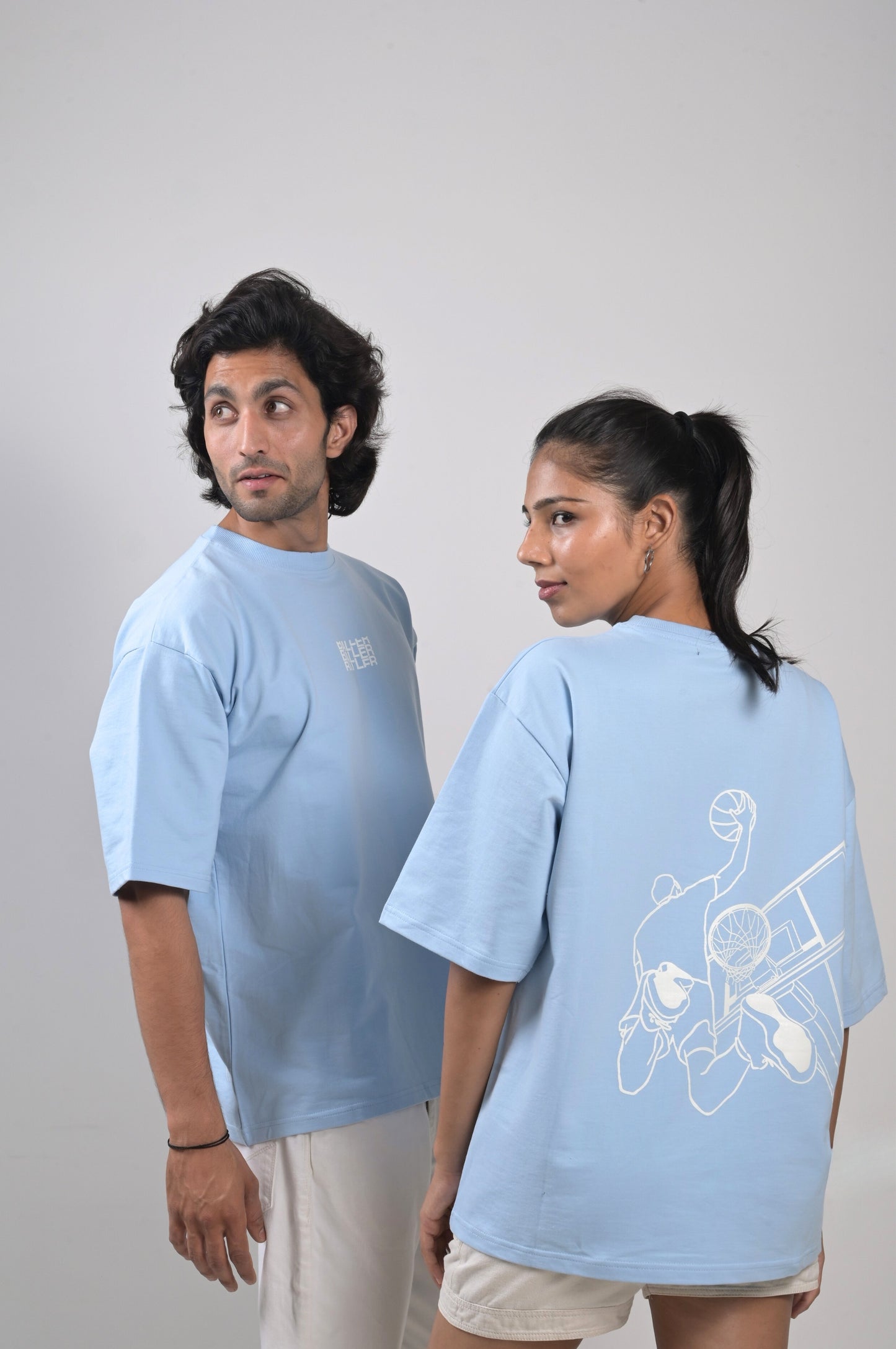 Baller Sky Blue Oversized Tee