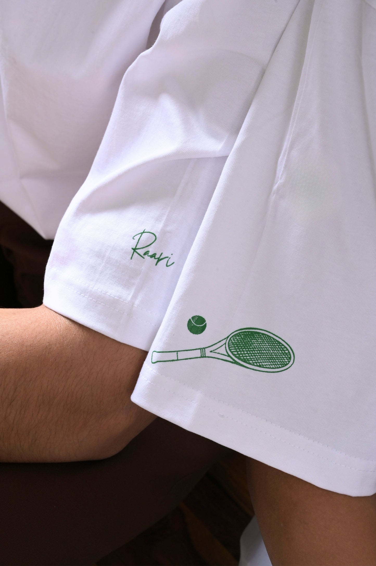 Oversized Tennis Tee - White Cotton Tshirt