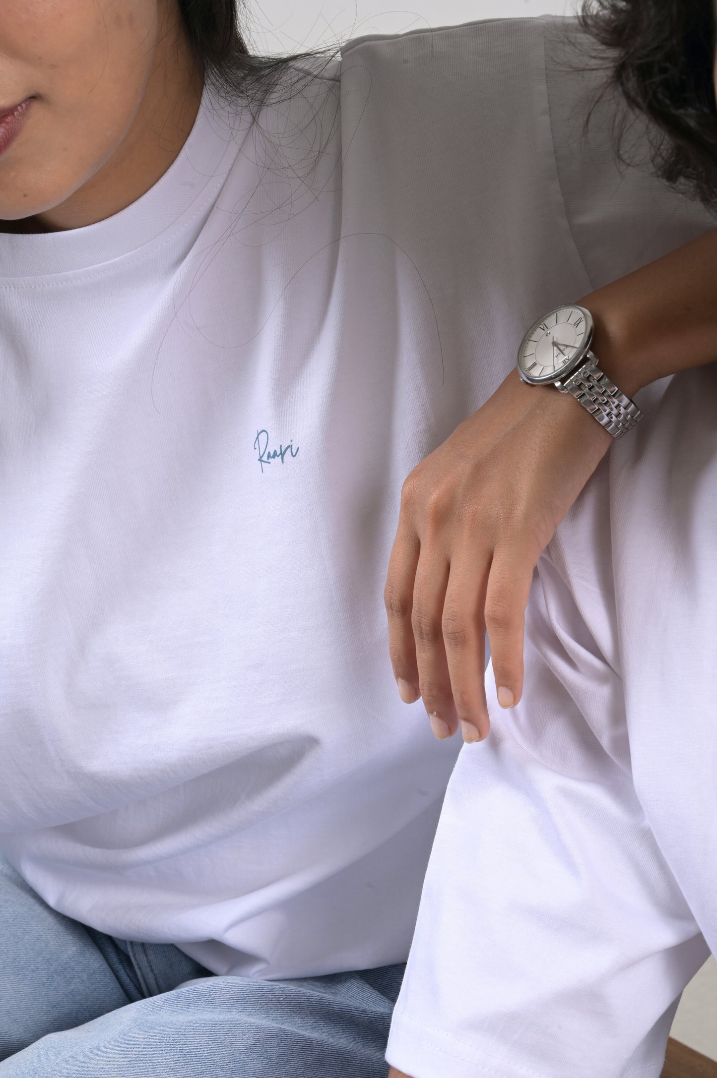 Oversized White Tee - Unisex Cotton Minimalist T-Shirt