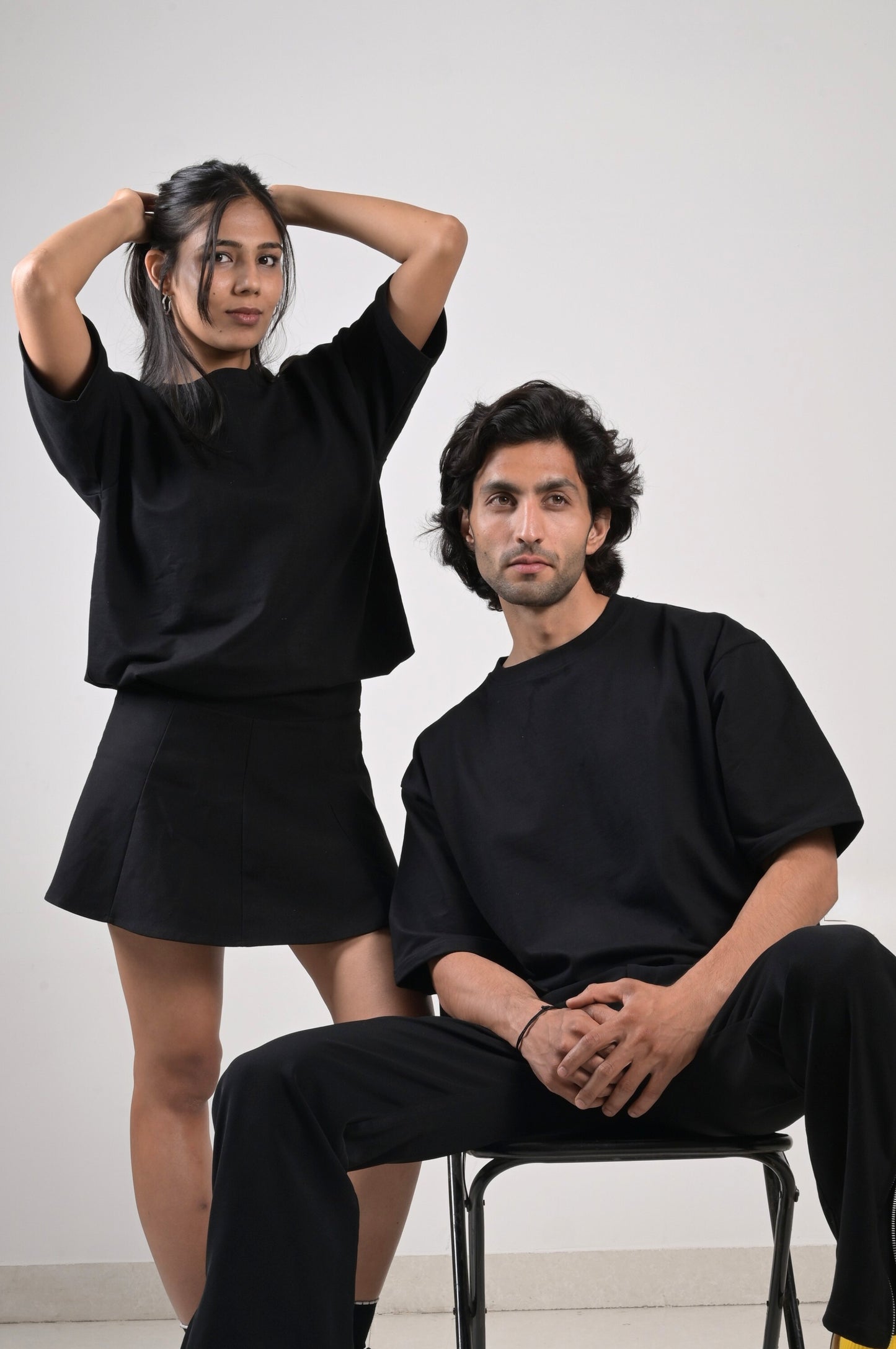 Raari Black Tee - Unisex Cotton Minimalist T-Shirt