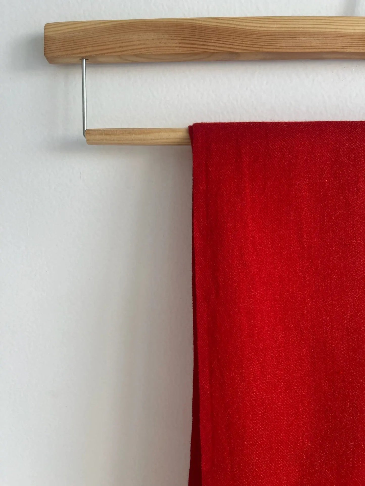 Wool Silk Muffler in Red