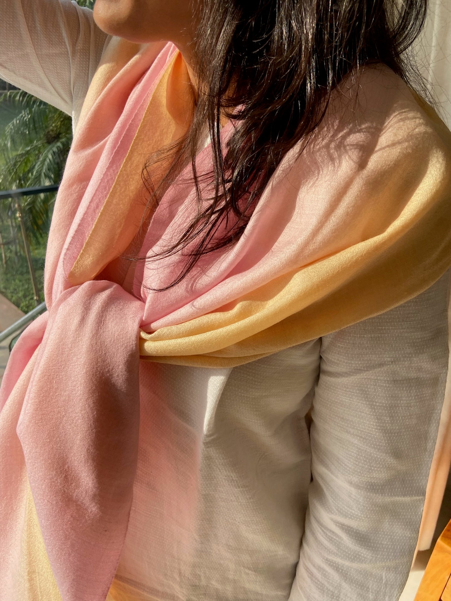 Warm Ombre Pashmina Wool Stole