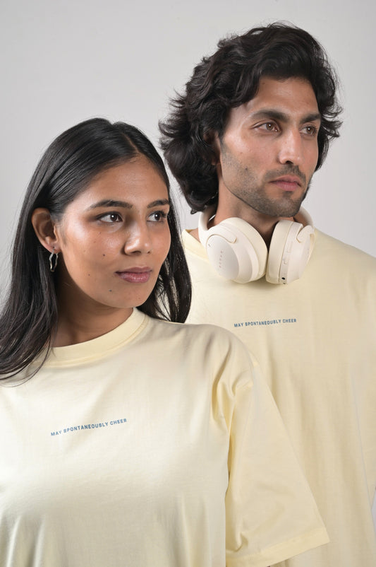 May Spontaneously Cheer Oversized Tee - Unisex Cotton T-Shirt