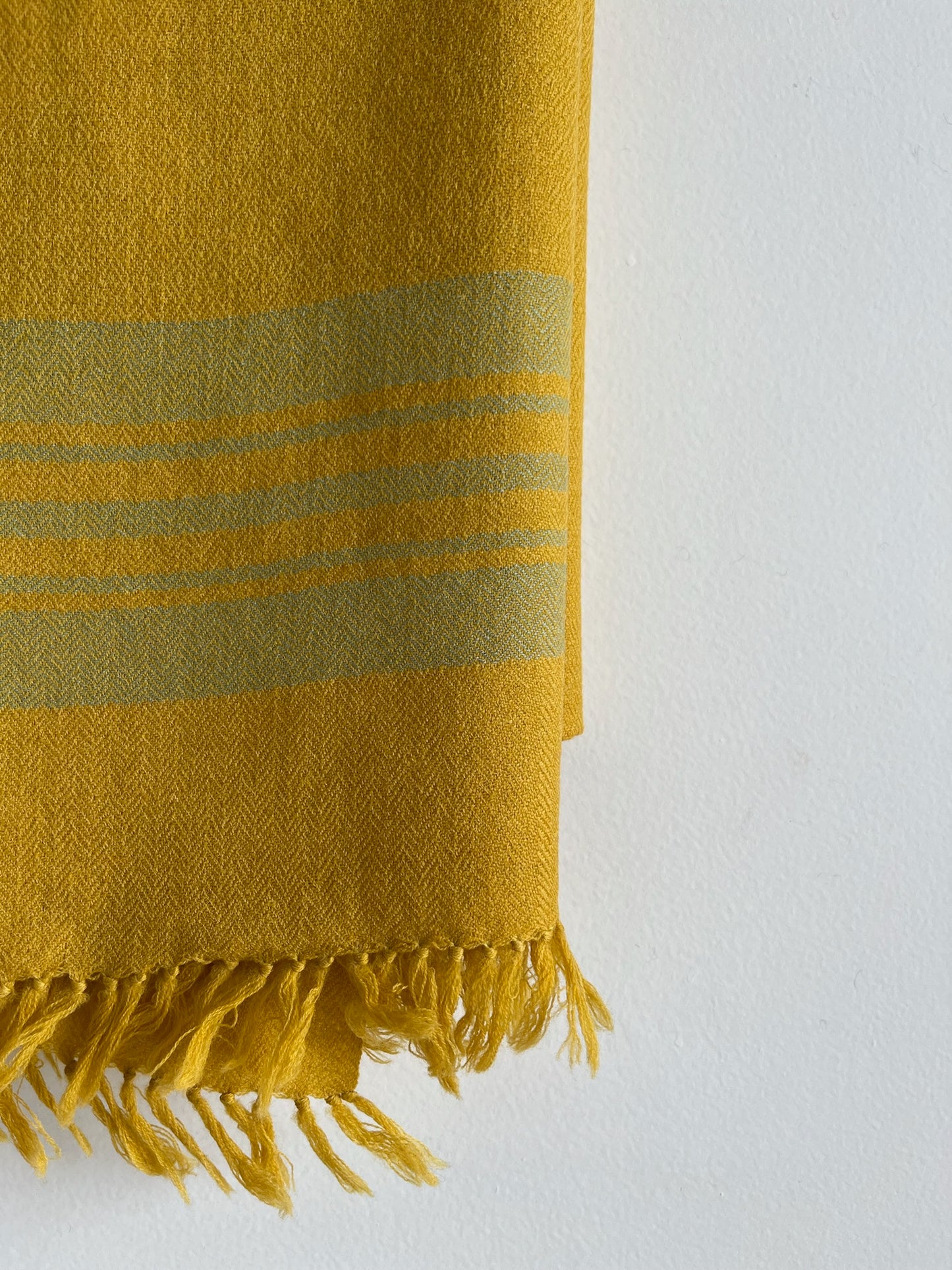 Merino Wool Stole with Border Detail