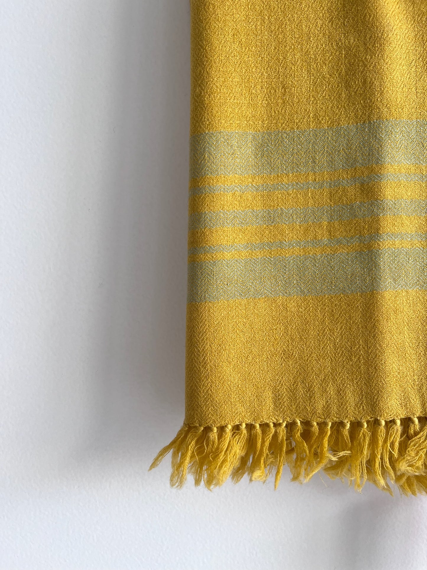 Merino Wool Stole with Border Detail