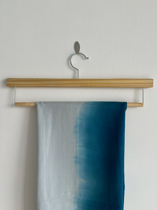 Blue Ombre Wool Silk Stole