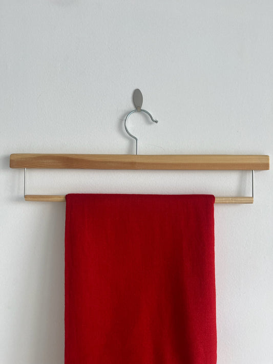 Wool Silk Muffler in Red