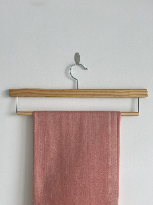 Herringbone Cashmere Stole in Pink