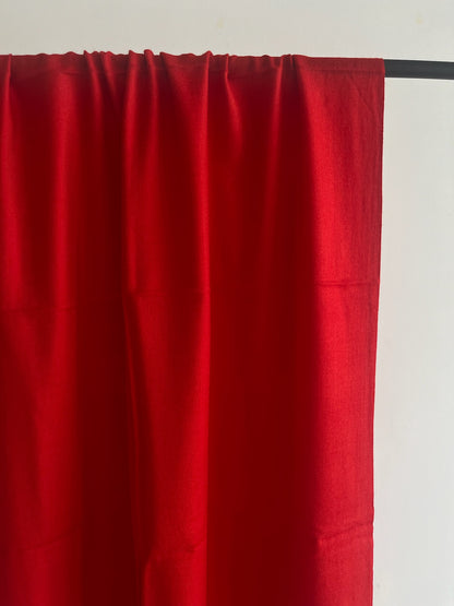 Wool Silk Muffler in Red