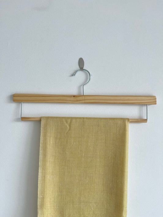 Herringbone Cashmere Stole in Yellow