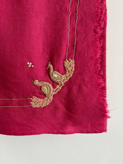 Jaipuri Mor Wool Silk Shawl