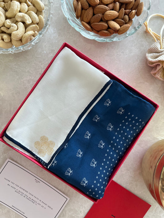 Indigo Gift Set - Set of two Pocket Square