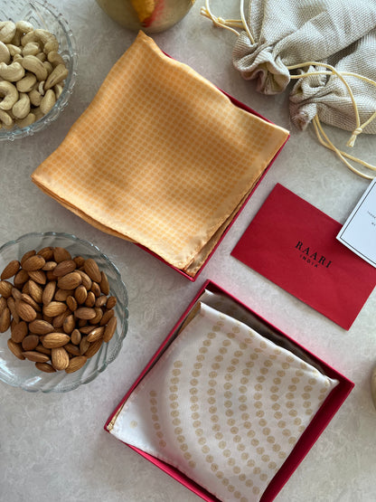 Marigold Gift Set -Set of two Pocket Squares