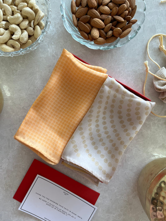 Marigold Gift Set -Set of two Pocket Squares