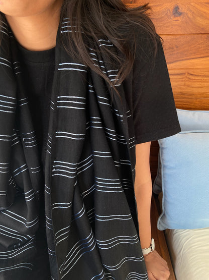 Stripes Wool Silk Stole